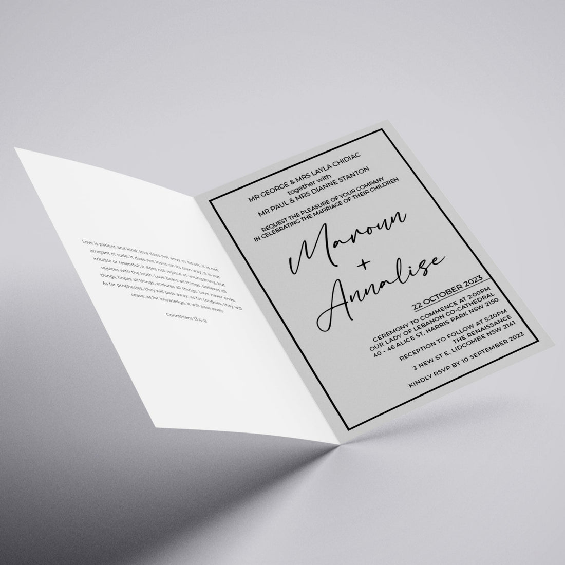 Personalised Paper Booklet Invitation