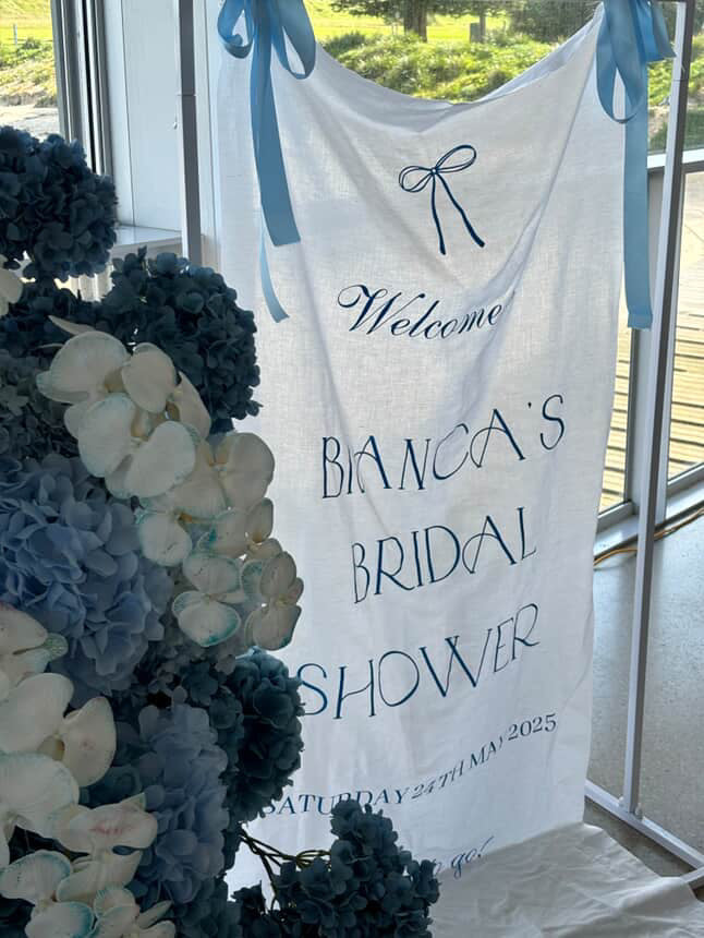 Customised Linen Welcome Sign