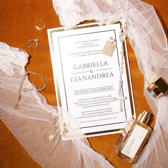 Customised Hardcover Backing Invitation