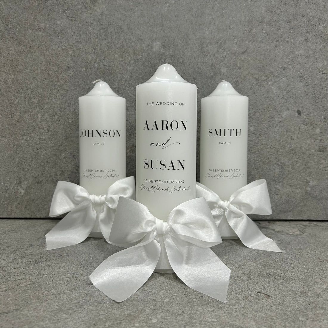 Personalised Unity Candle Set