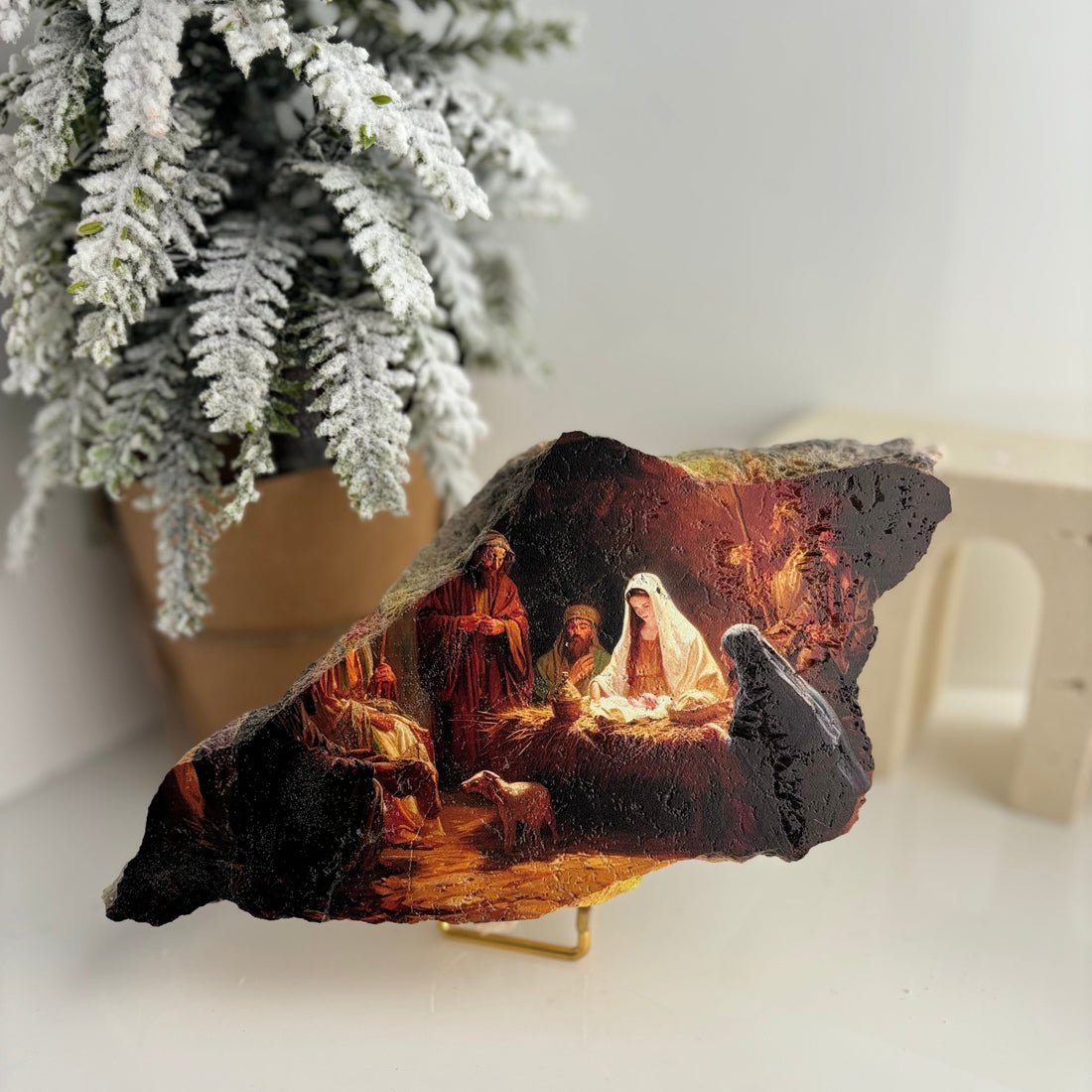 Nativity Travertine Piece