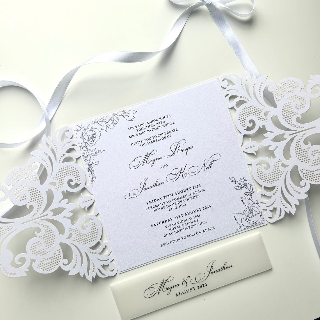 Customised Square Lasercut Invitation