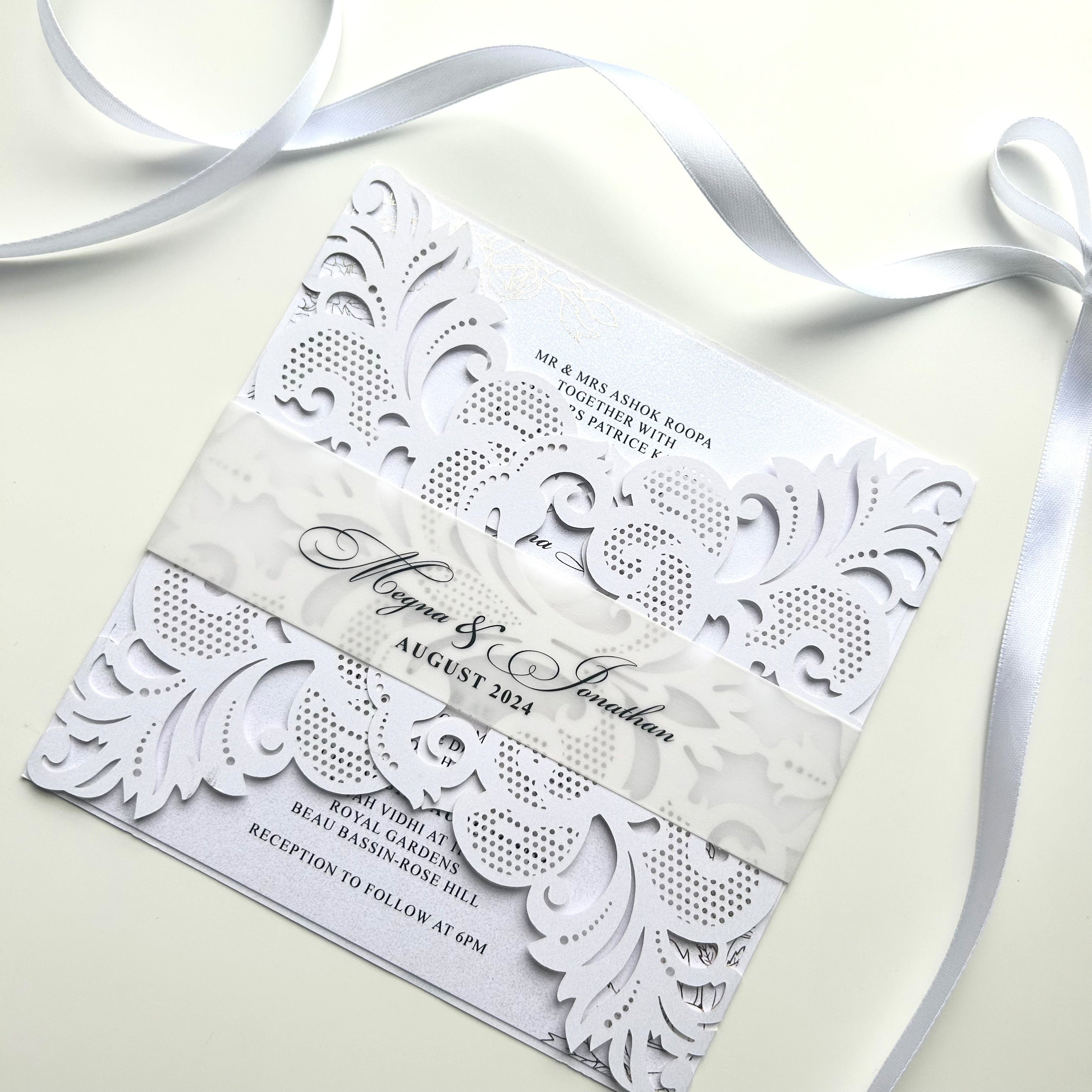 Customised Square Lasercut Invitation