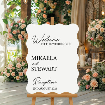 Acrylic wedding welcome sign