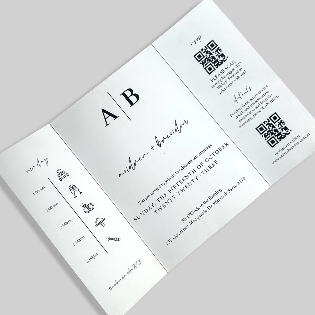 Customised Gatefold Invitation